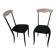 2 x Charme dining chair by Fasem is a slender, yet strong masterpiece 1980s