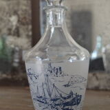 Carafe style toile de Jouy