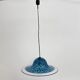 Suspension en verre de Murano bleu Neverrino par Gae Aulenti pour Vistosi Italie, années 1970.