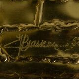 Jacques Duval Brasseur, Large golden brass cactus sculpture. 1992