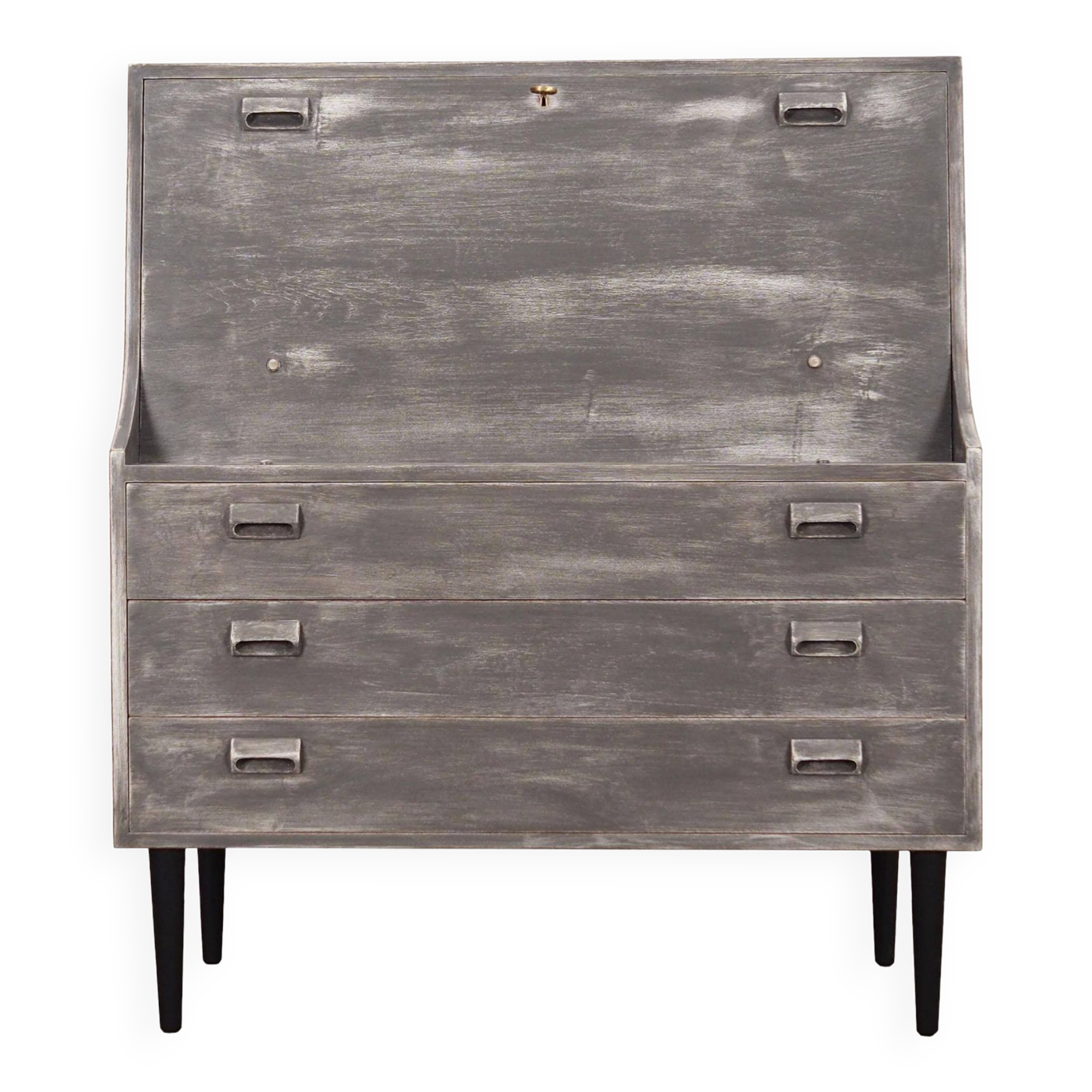 Secrétaire en frêne, design danois, années 1960, designer : Børge Mogensen, fabricant : Søborg Møbler