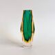 Faceted Sommerso vase from Murano in green