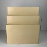 Beige off white Magazine Rack by Giotto Stoppino for Kartell, Italy, 1970s