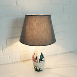 Hand painted ceramic table lamp, Mid-Century, Italy 1950s