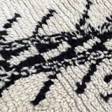 White Berber Beni Ourain wool rug 130x210 cm