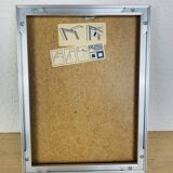 Tableau abstrait art moderne signé daté 1990