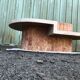 Vintage asymmetrical design coffee table made of Mactan travertine stones by Magnussen.