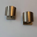 Pair of vintage adjustable wall lights, brass, SCE France 1970