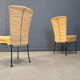 Vintage leather dining chairs, set of 6, 1980s