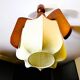 Portuguese mid century modern wooden hanging light