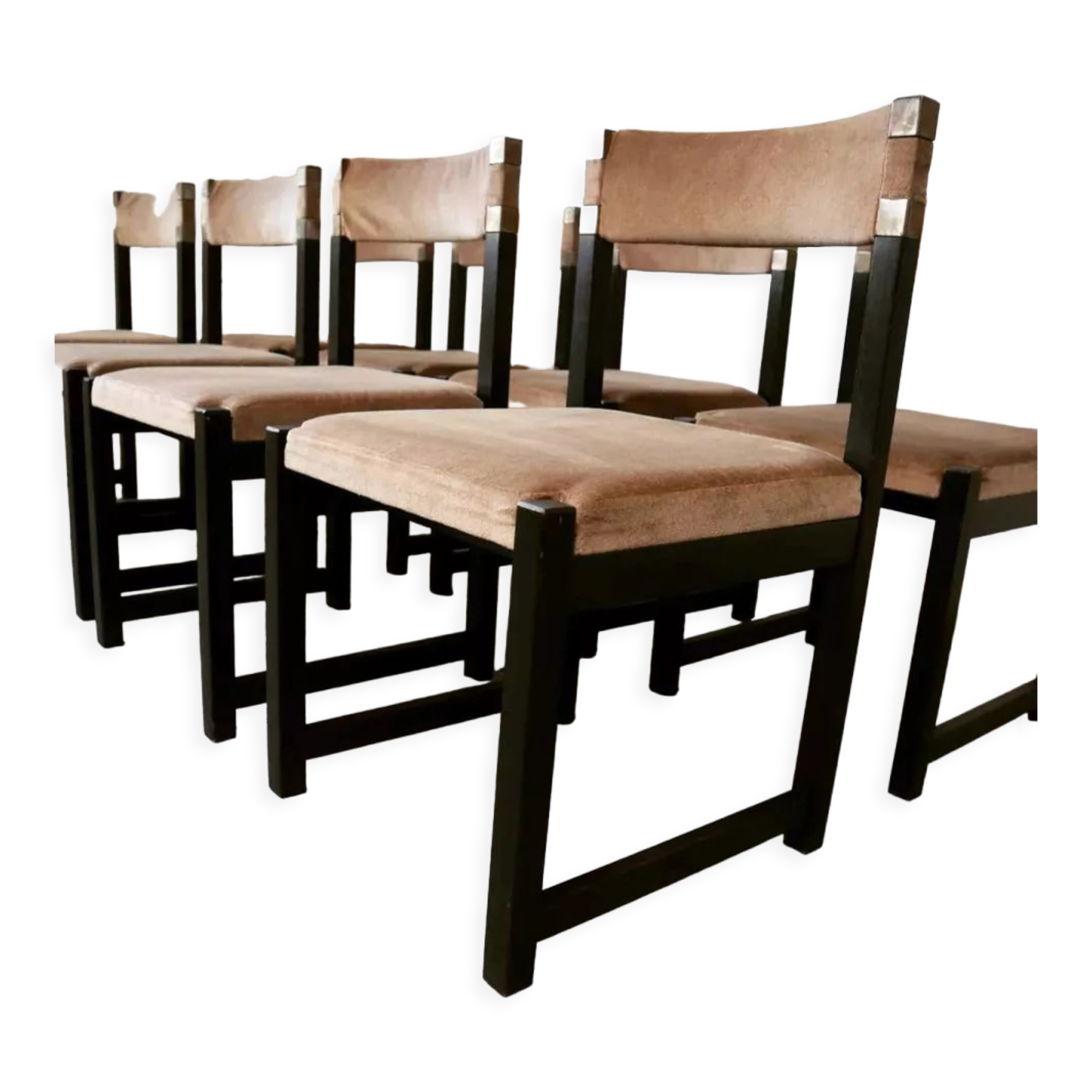 Oak dining chairs by Emiel Veranneman for Decoene Belgium