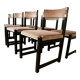 Oak dining chairs by Emiel Veranneman for Decoene Belgium