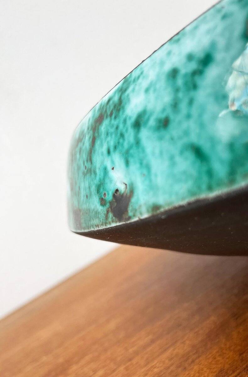 Grand bol de poterie d'atelier allemand du milieu du siècle de BKW Böttger Keramik Wandsbek, Hambourg, années 1960