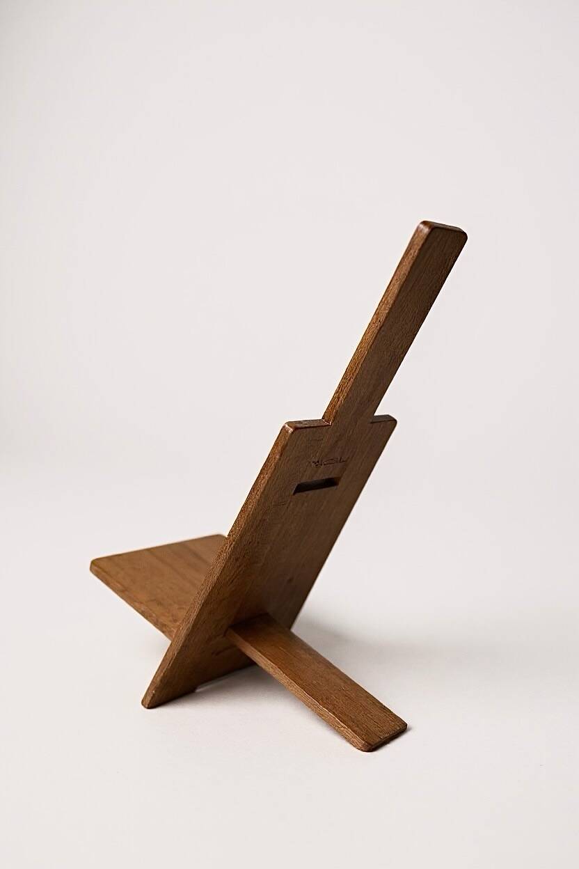 Brutalist minimalist armchair Alain Gaubert - 1980