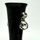 Mid-century modern vase, black glass, HSG Tarnowiec, Poland, 1970s