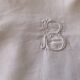 Drap de bébé en lin monogramme B
