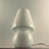 Murano glass mushroom lamp, Swirl, 1970