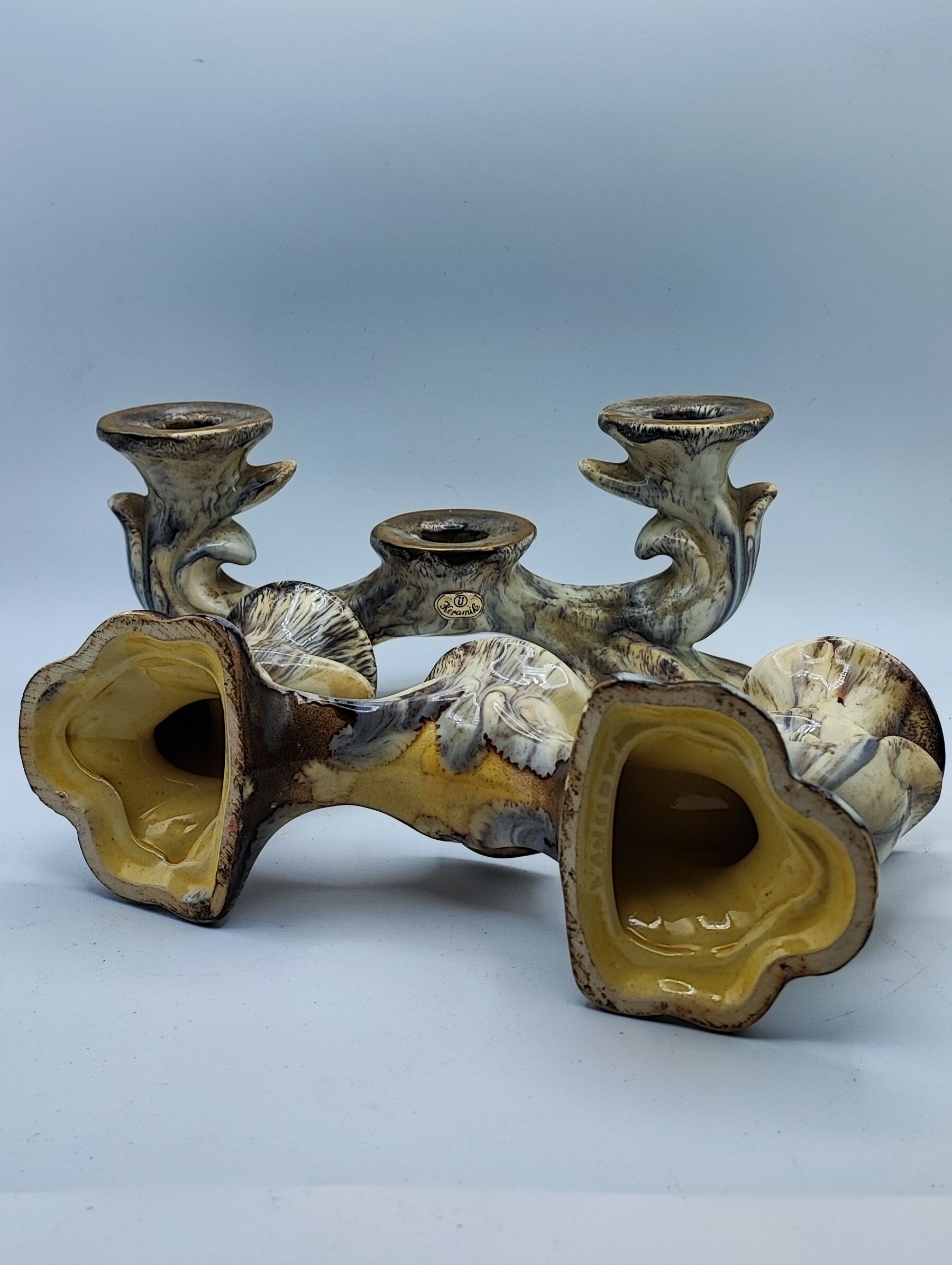 Pair of U Keramik candlesticks