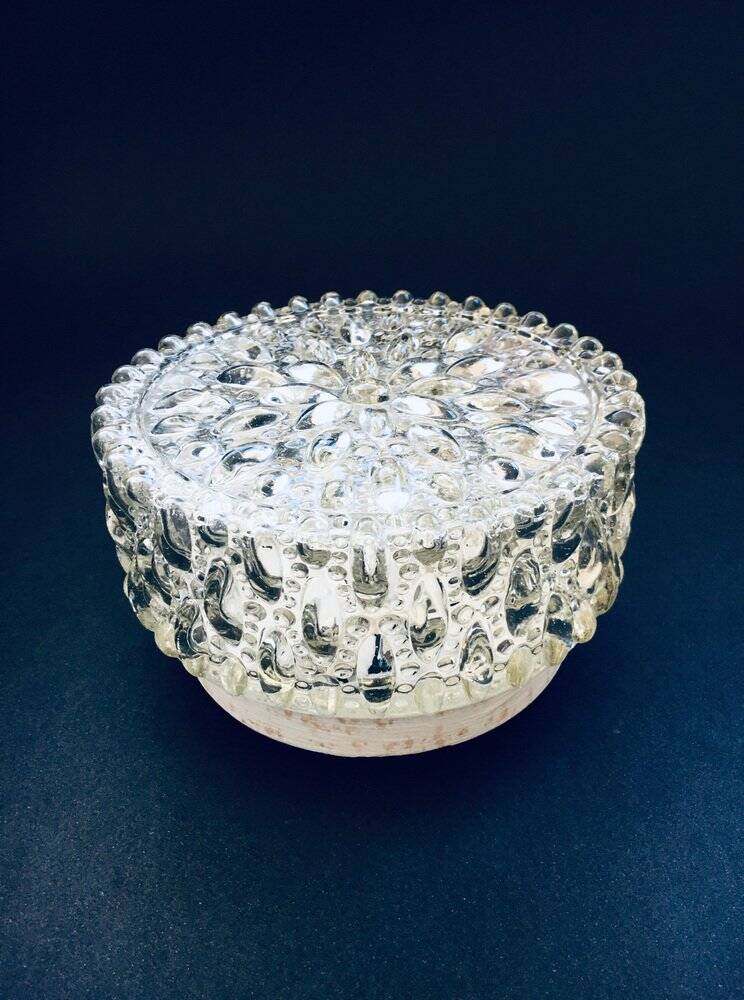 Wall lamp in glass by Helena Tynell for Glashütte Limburg, 1960s