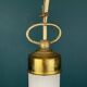Vintage white Murano glass pendant lamp, Italy, 1970s.