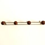 Coat rack with 4 wooden hooks