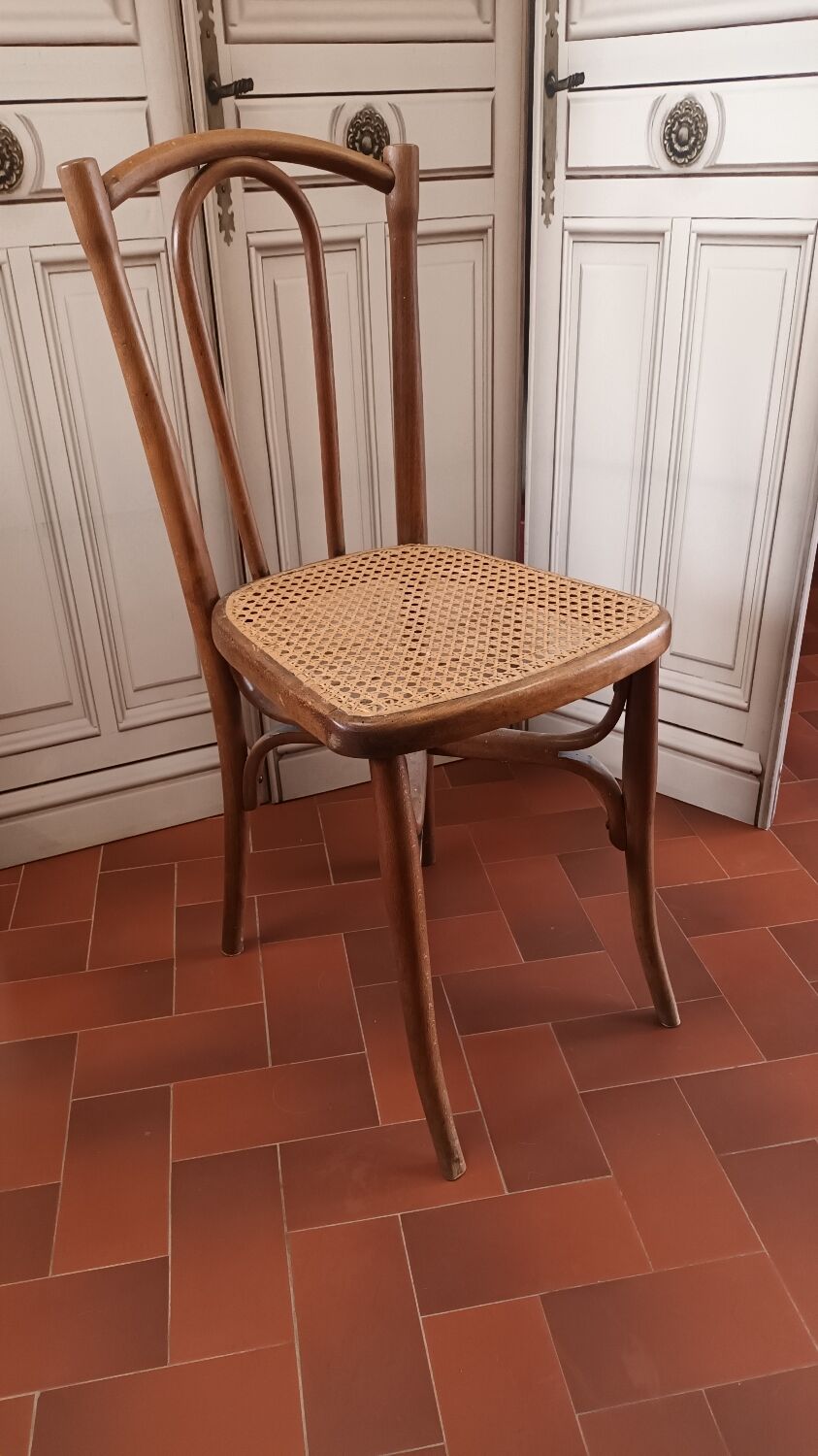 Curved wood bistro chair