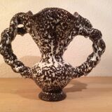 Marius Giuge vase in Vallauris, fat lava ceramic