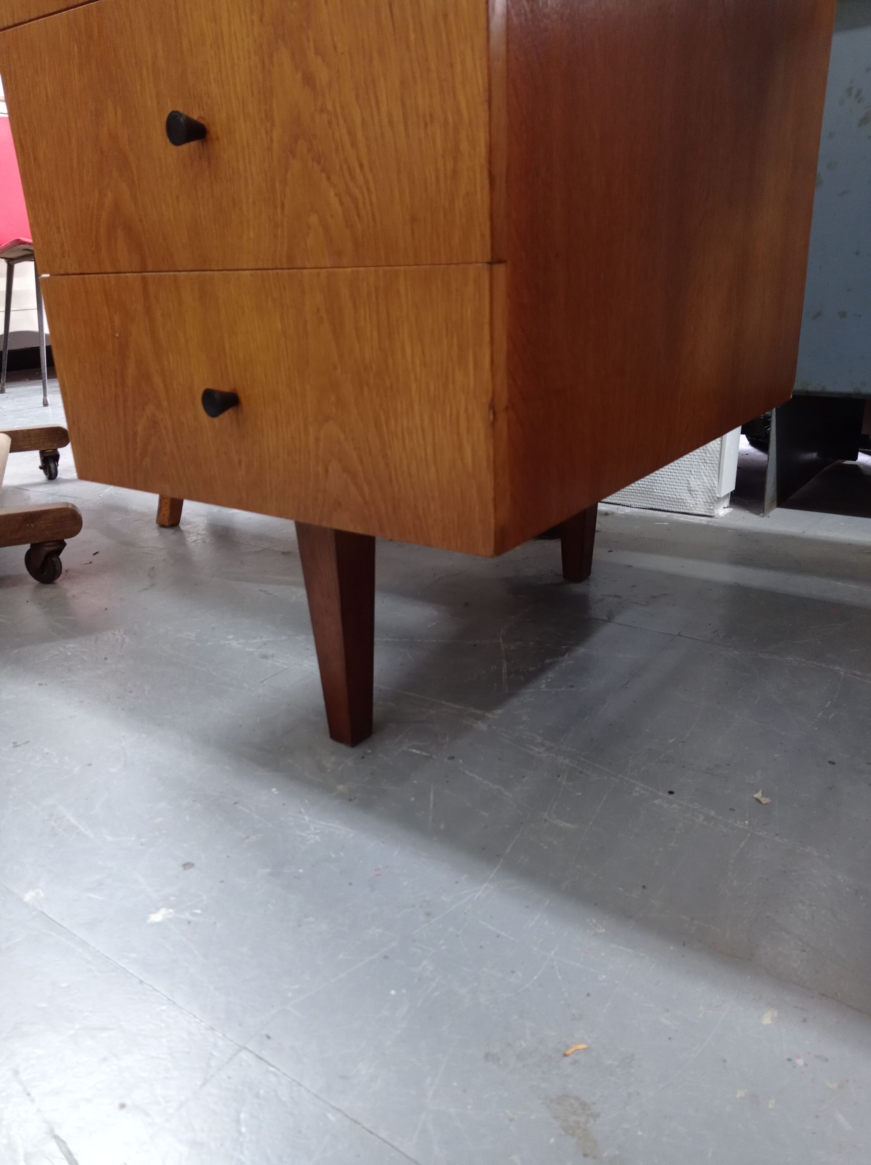 70s oak office