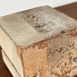 Klaus Lehmann, Cubist art sculpture in postmodern German brutalist ceramic Studio Pottery no. 337 81, 1981