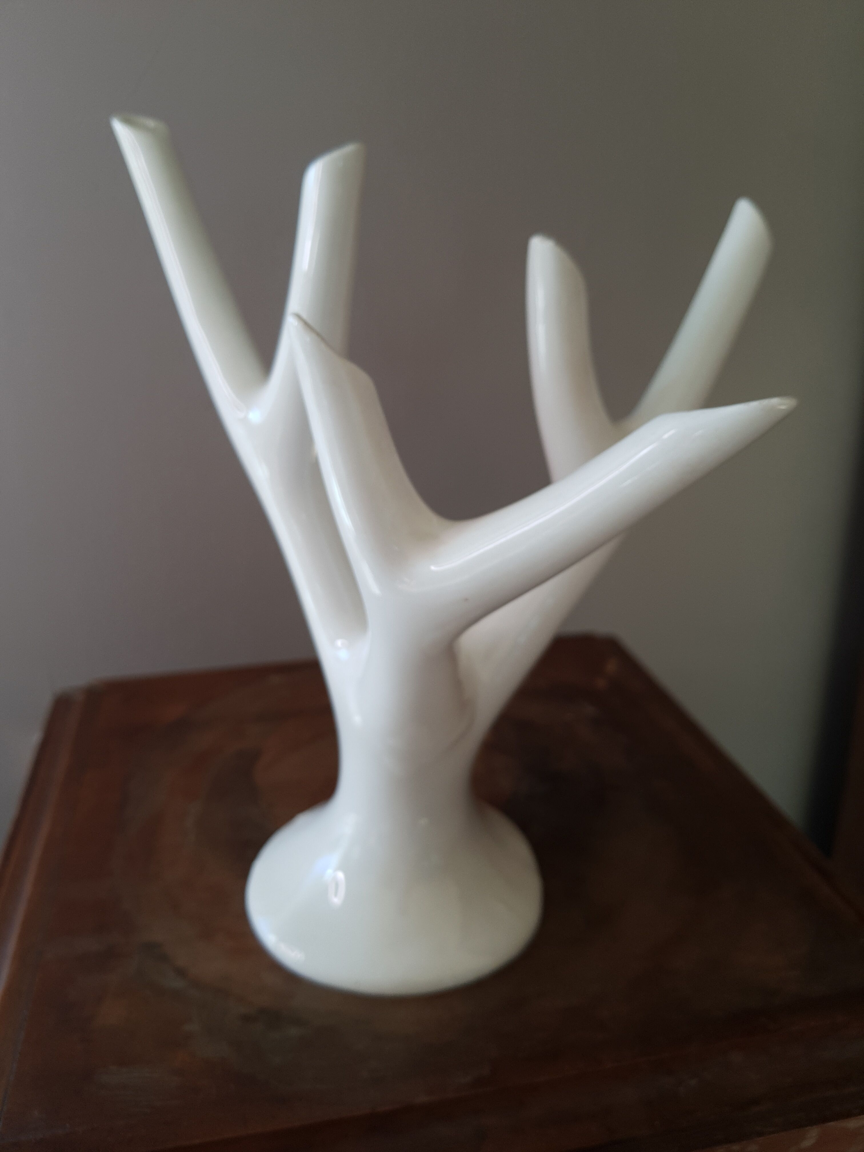 Vintage coral branch vase