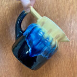 Blue stoneware pitcher 60s