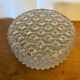 Antique ceiling light wall lamp molded glass + metal support 70s vintage