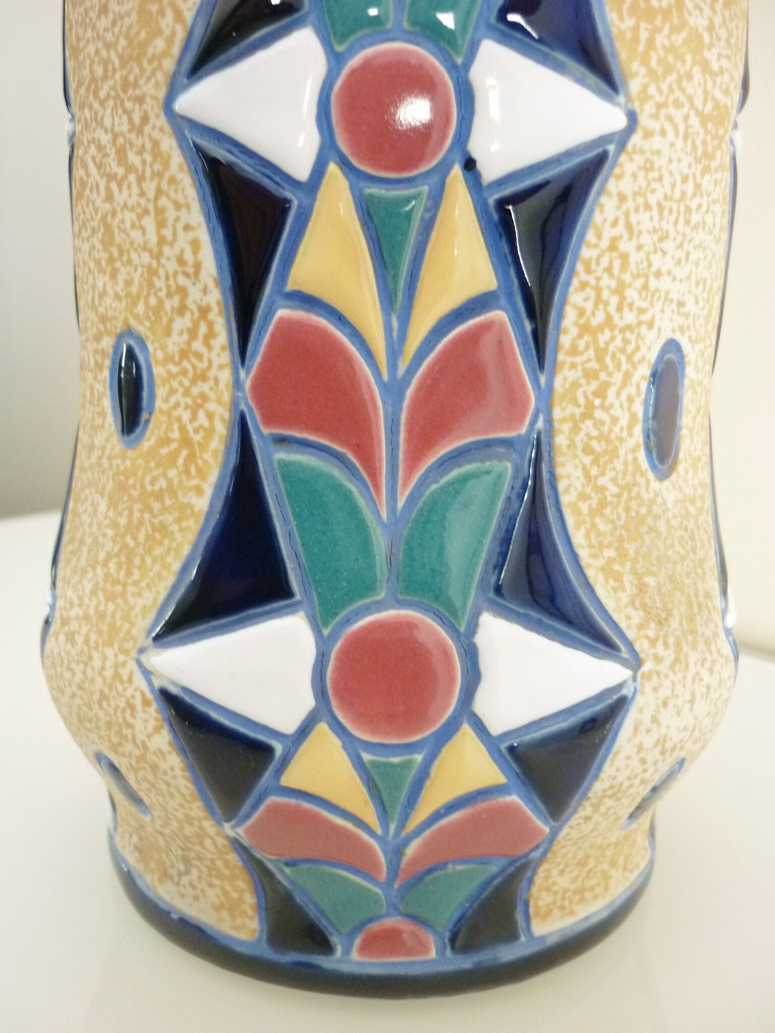 Art Deco ceramic vase, 1920s/1930s, signed Amphora (Czech Republic)