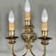 Pair of wall sconces in brass, 20th Century