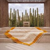 Traditional handmade pure wool Berber rug size 250x250 cm