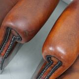 Vintage Dutch Cognac Colored Leather Club Chair, Set of 2