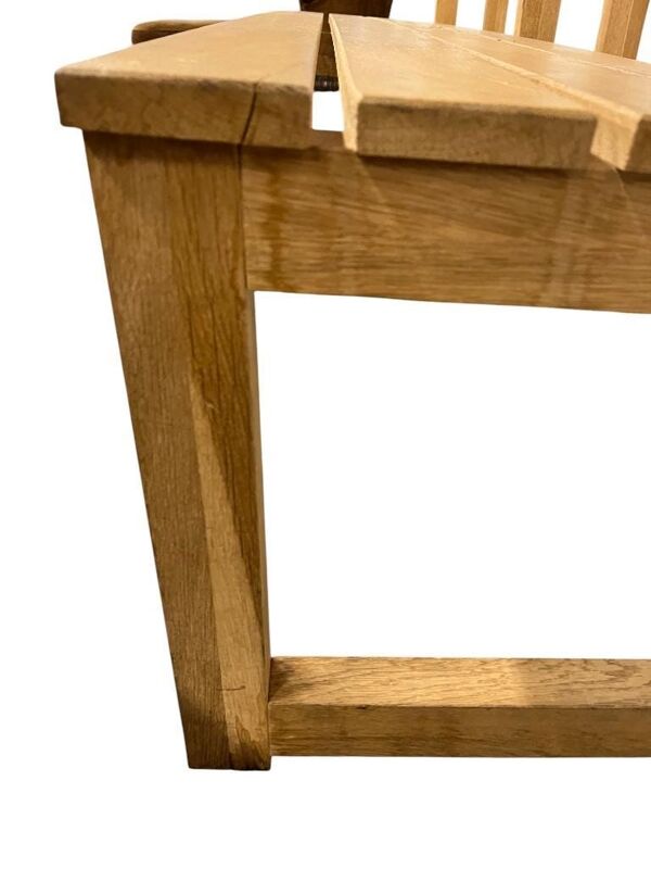 Portemanteau vintage XL en bois avec banc