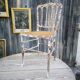 Chaise Napoléon III patinée blanche