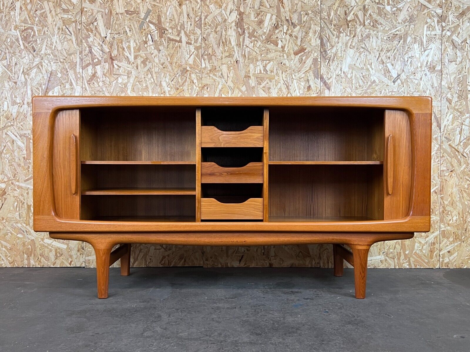 60s 70s Teak Sideboard Credenza by Johannes Andersen for Silkeborg CFC