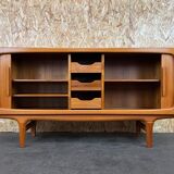60s 70s Teak Sideboard Credenza by Johannes Andersen for Silkeborg CFC