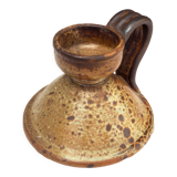 XL raw stoneware candle holder