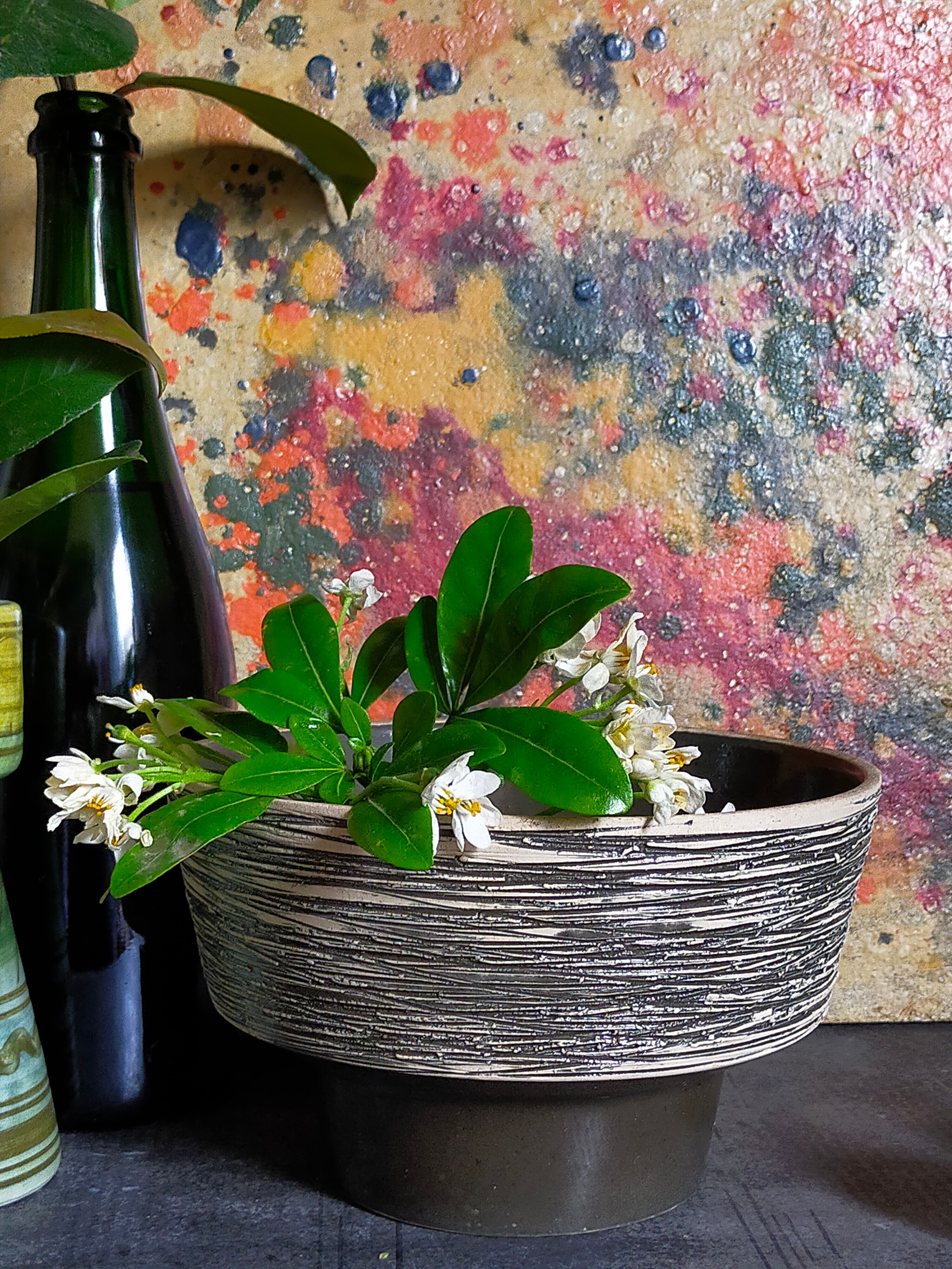 Modernist ceramic pot cover 50s