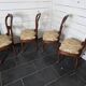 4 Louis Philippe style chairs from the 19th century in cherry wood.