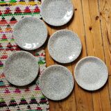 Lot de 6 assiettes à dessert Ceramica Dalia Italy