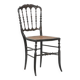 Cane chair in turned and blackened wood. Napoleon III.