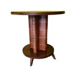 French Art Deco Veneered Side Table, 1930s