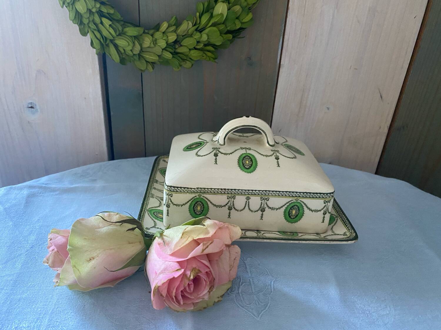 Antique Royal Doulton Earthenware Butter Dish