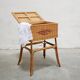 Worker vintage rattan basket