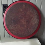 Very large Napoleon III tray in painted tin