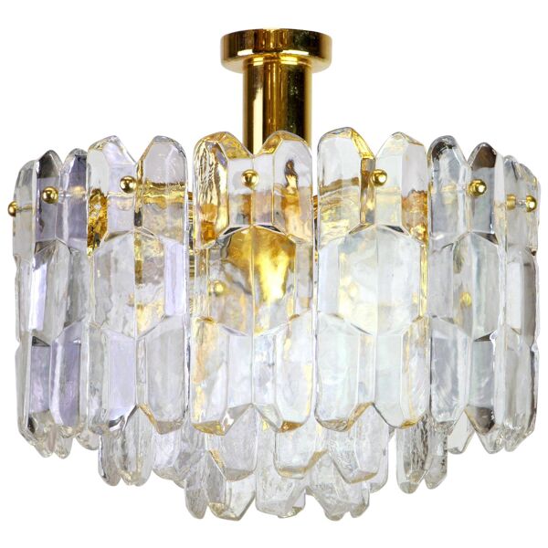 Suspension en laiton avec verre Murano Palazzo, Kalmar, Autriche, années 1970